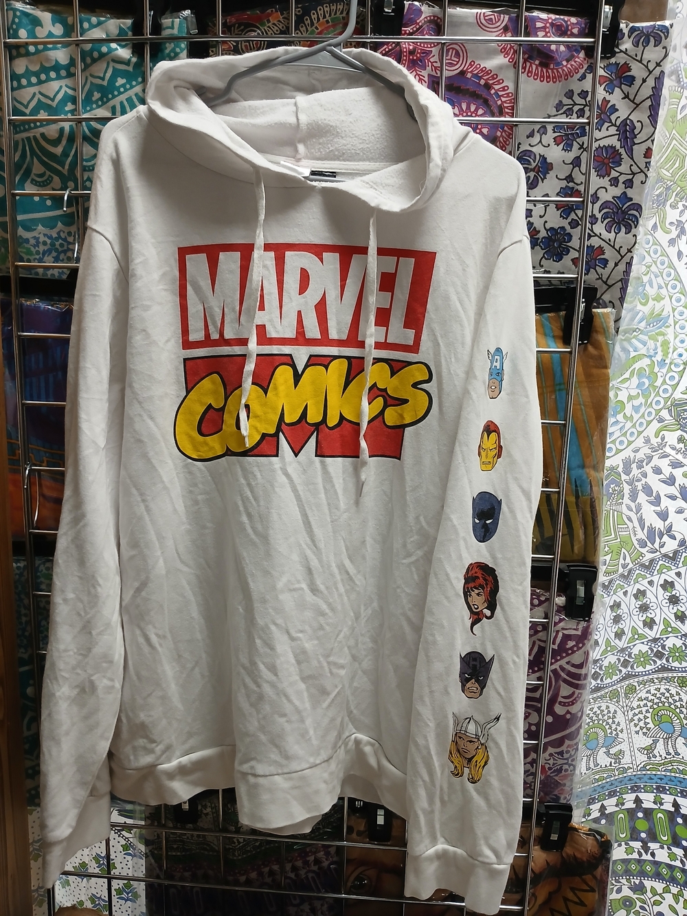 RARE Marvel Comics White Graphic Hoodie Sweatshirt - Men's